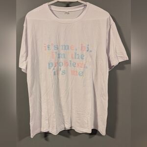 Graphic Tee with Pastel Text Taylor Swift